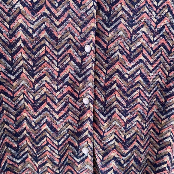 Vintage 70s chevron blouse - Picture 4 of 4